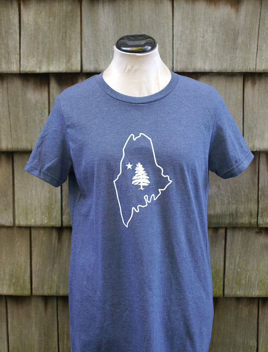 Maine with 1901 Maine Flag T-Shirt