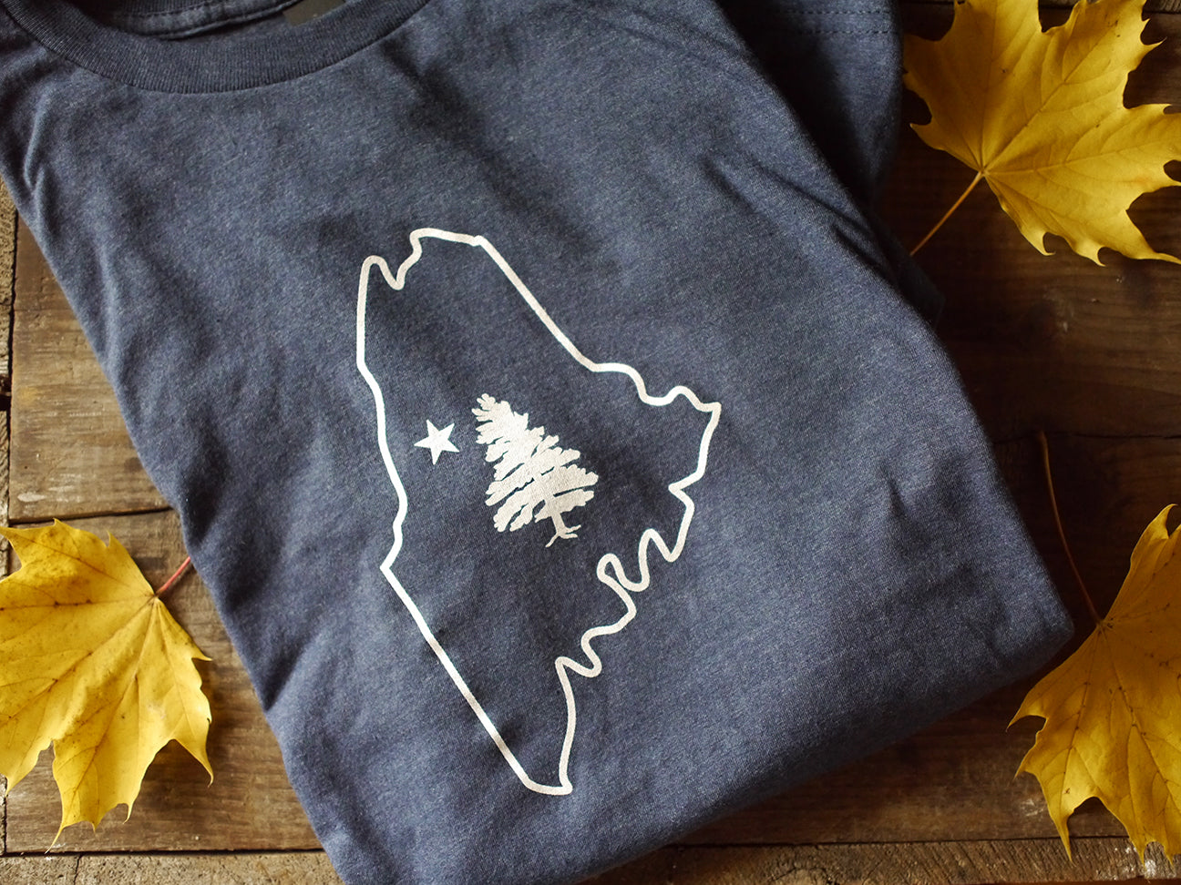 Maine with 1901 Maine Flag T-Shirt