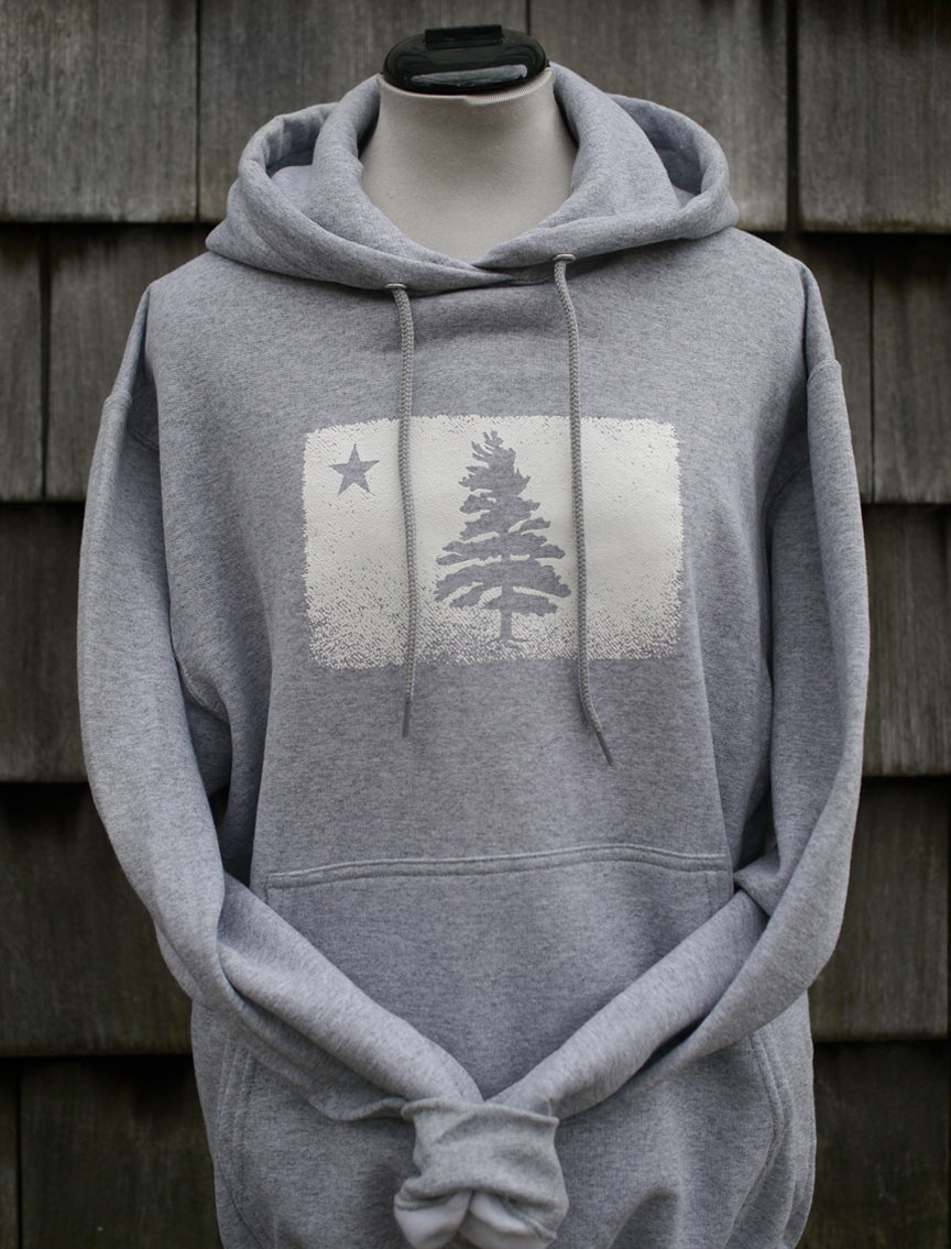 1901 Maine Flag Hooded Sweatshirt