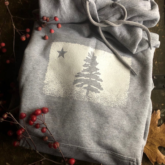 1901 Maine Flag Hooded Sweatshirt